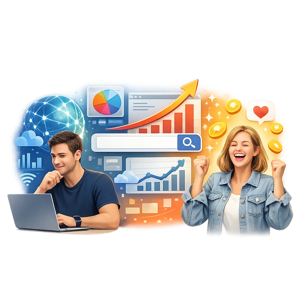 düşünen adam ve mutlu kadın